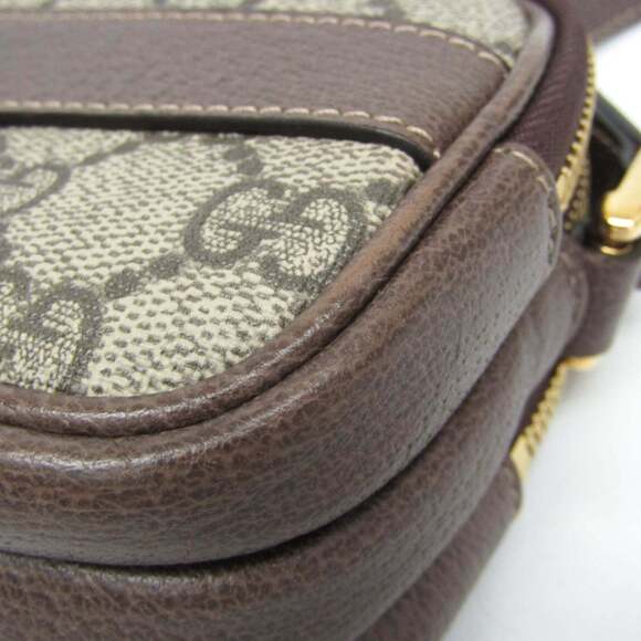 GUCCI Authentic Brown Leather Shoulder Bag - Picture 4 of 8
